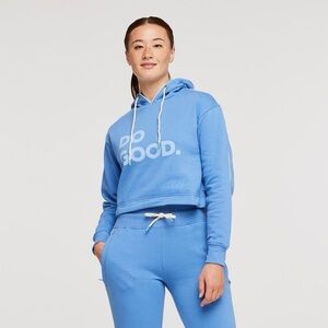 Cotopaxi Womens Hoodie Crop Blue Fleece Lupine Do Good Sz. L